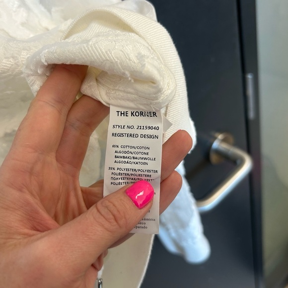 The Korner (Anthropologie) L White Lace Bomber Jacket EUC - Picture 9 of 15